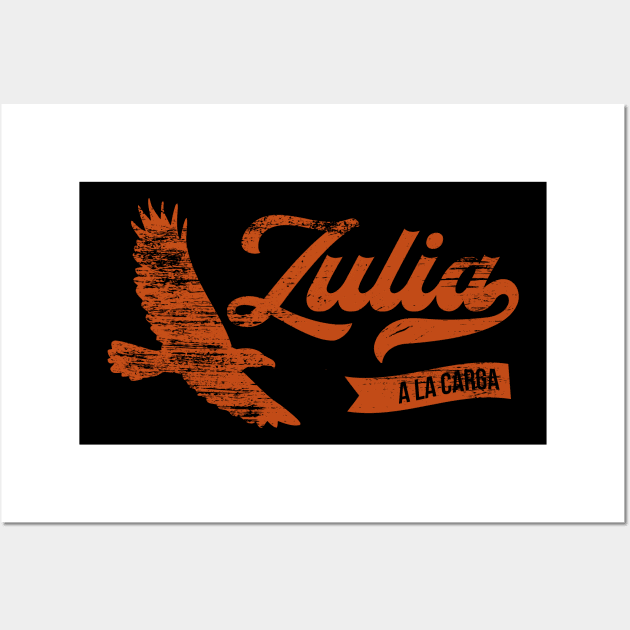 Aguilas Zulia (Orange Print) Wall Art by somosdelsur